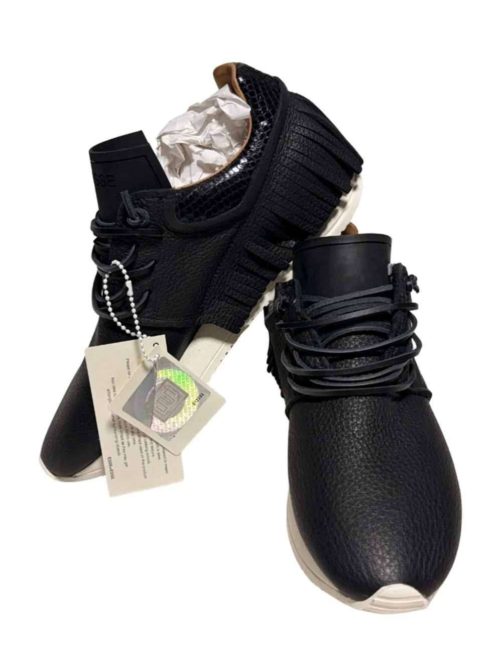ESSEutESSE new Fringe Snakeskin Sneakers + Box - Picture 8 of 16